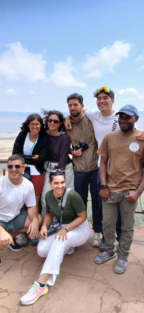 Safari team group photo in the field