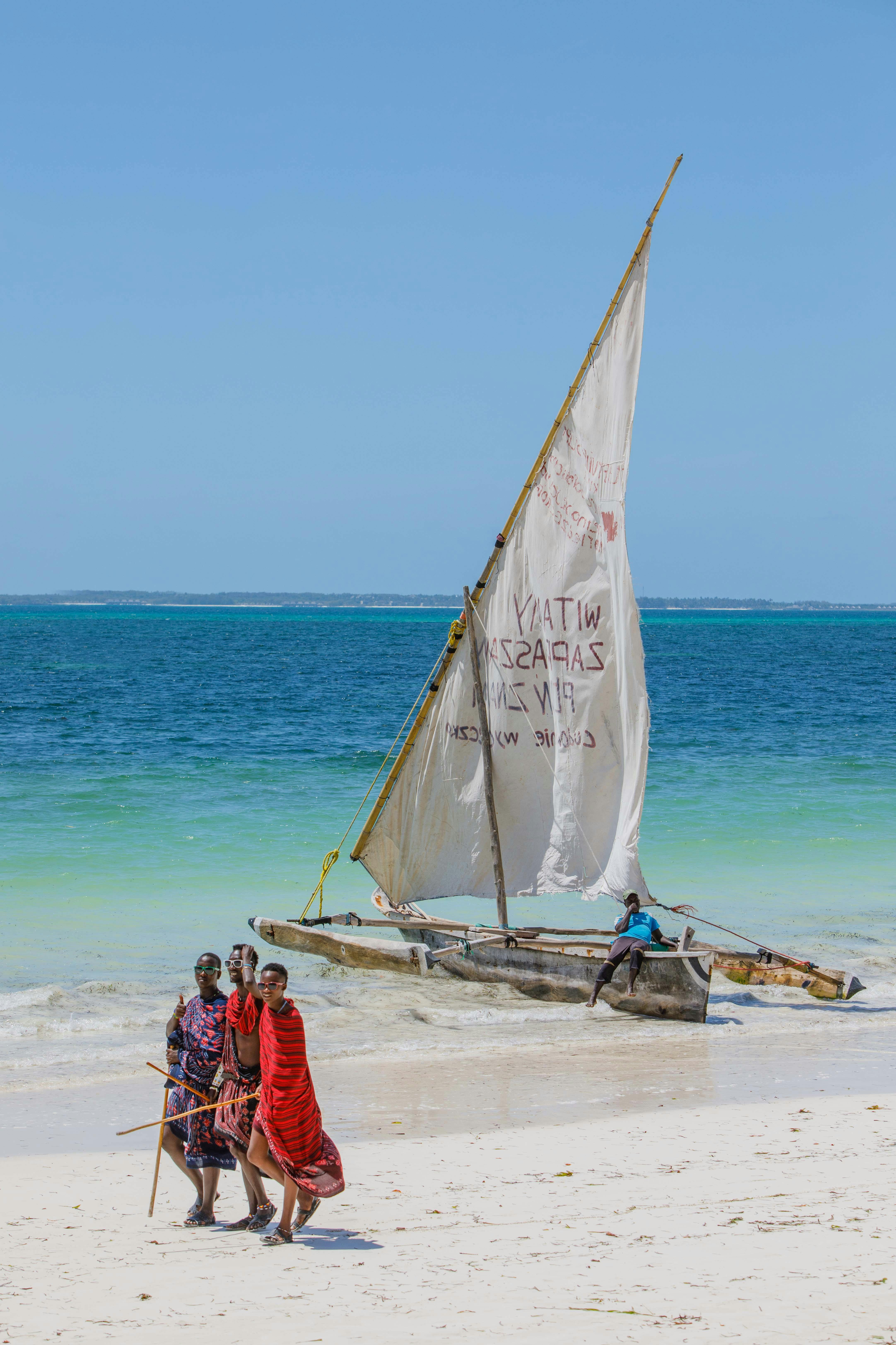 Zanzibar beach and turquoise Indian Ocean
