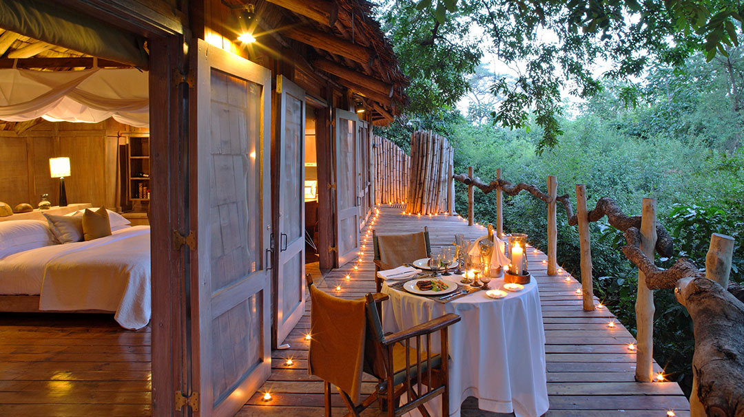 Romantic bush camp experience in the Tanzanian wilderness
